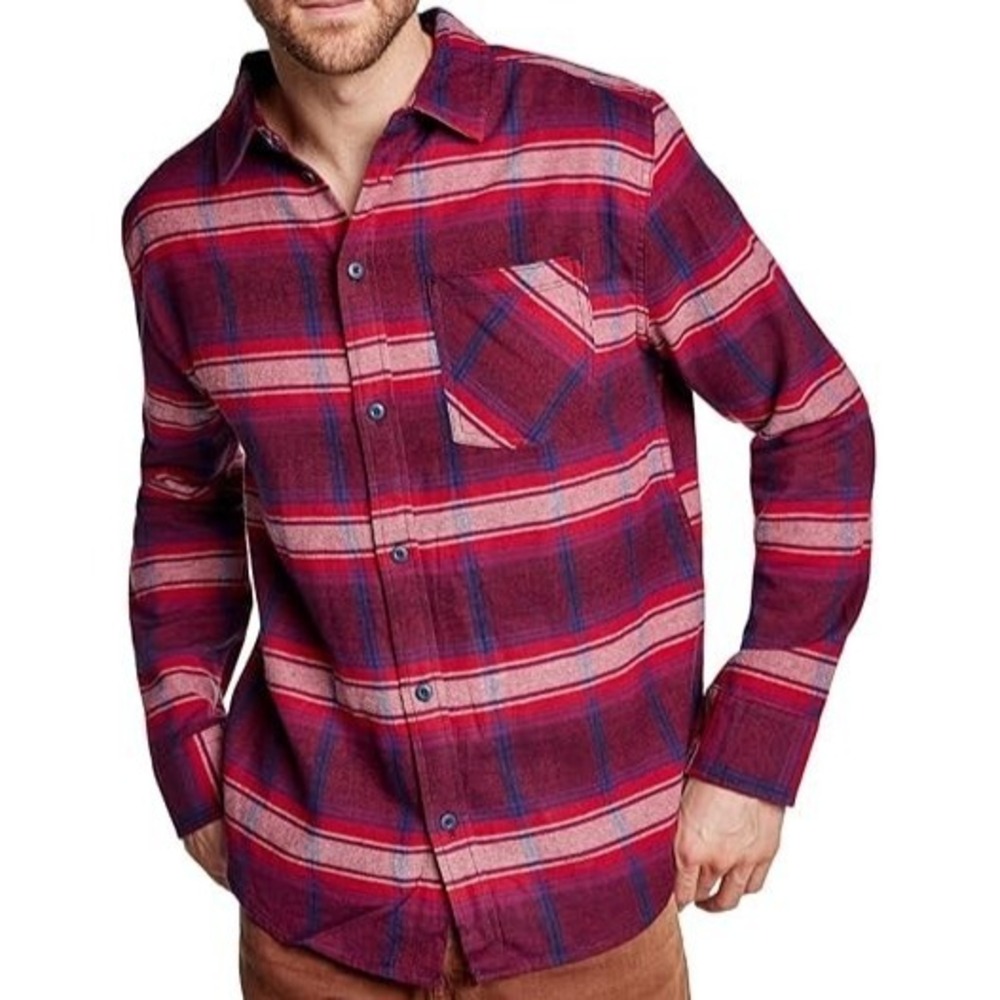 Kyodan Men's Size XL - Red Plaid Flannel Shirt